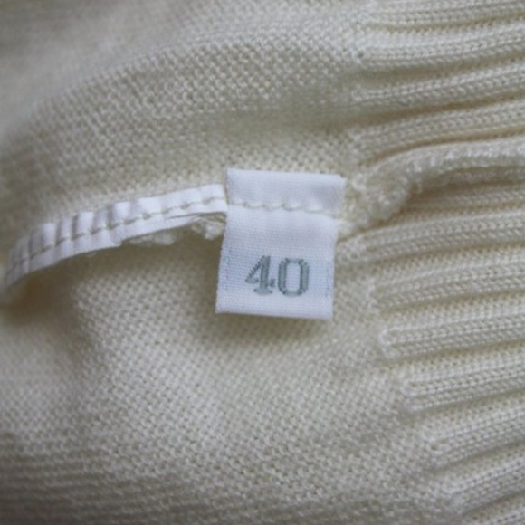 Cividini Merino Wool Turtleneck Cream Sweater Made in Italy - Picture 8 of 8